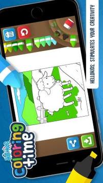 Hellokids Animal Coloring Time游戏截图1