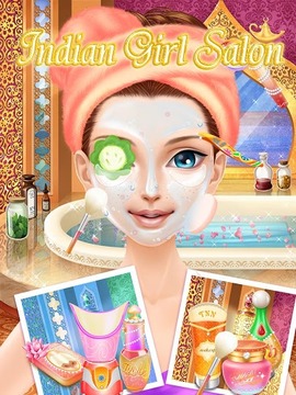 Indian Girl Salon-girls games游戏截图2