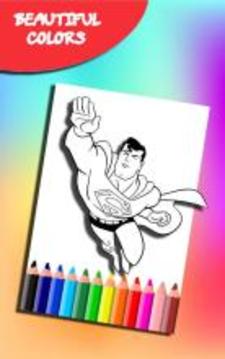 How to color Superheros (coloring game)游戏截图3