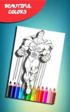 How to color Superheros (coloring game)游戏截图4