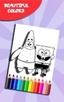 How to color Spongbob (coloring game)游戏截图2