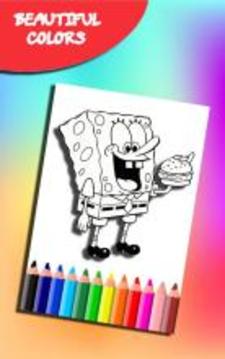How to color Spongbob (coloring game)游戏截图4