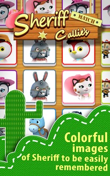 Sheriff Cat Memory Kids游戏截图5