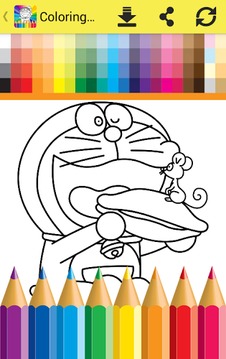 Coloring Game Dorae The Cat游戏截图4