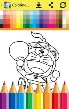 Coloring Game Dorae The Cat游戏截图3