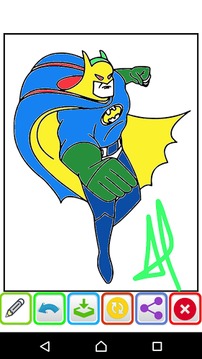 Coloring Super Heroes for Kids游戏截图4