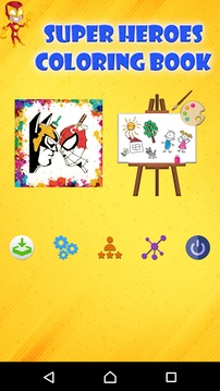 Coloring Super Heroes for Kids游戏截图1