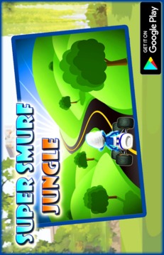 Super Smurf Jungle Car游戏截图1