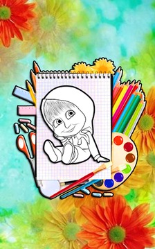 How To Color Masha and Bear游戏截图4