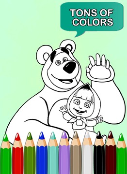 How To Color Masha and Bear游戏截图3