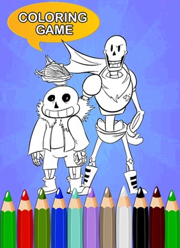 How To Color Sans and papyrus游戏截图2