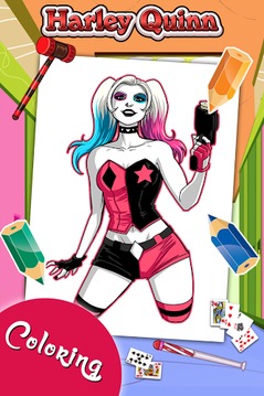 Harley Quinn Coloring Game游戏截图2