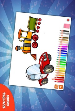 Car Monster Coloring Book游戏截图1