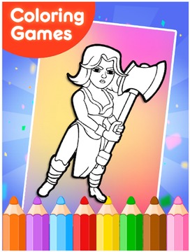 How to color Clash Royale游戏截图3