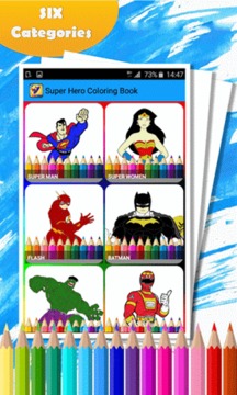Coloring Book for Super Hero游戏截图1