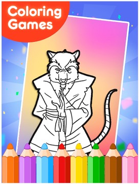 How to color Turtles Ninja游戏截图1