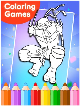 How to color Turtles Ninja游戏截图2