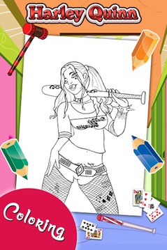 Harley Quinn Coloring Game游戏截图4