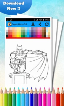 Coloring Book for Super Hero游戏截图3