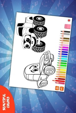 Car Monster Coloring Book游戏截图3