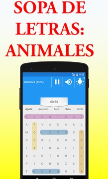 Sopa de letras de animales游戏截图3