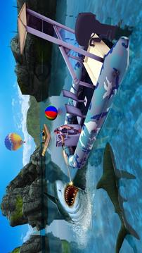 Shark Attack Game - Blue whale sim游戏截图2