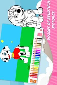 Patrol Puppy Coloring Book Game for Kids游戏截图4