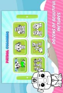 Patrol Puppy Coloring Book Game for Kids游戏截图2