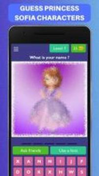 Guess Princess Sofia Characters Quiz游戏截图1