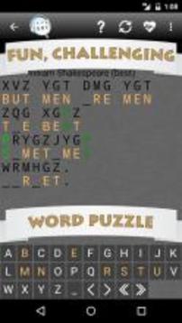 Cryptogram Word Puzzle游戏截图1