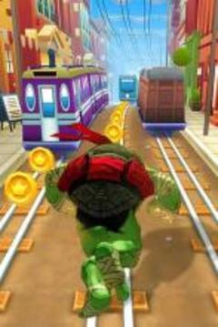 Turtle Run: Subway Ninja游戏截图2