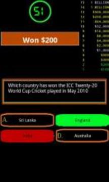 Cricket Quiz Game游戏截图2