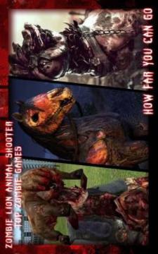 殭尸狮子动物射击：顶级殭尸游戏游戏截图2