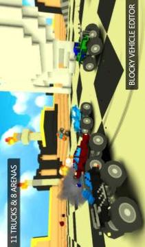 Blocky Monster Truck Smash游戏截图2