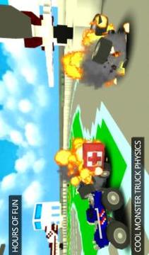 Blocky Monster Truck Smash游戏截图3