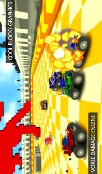 Blocky Monster Truck Smash游戏截图1