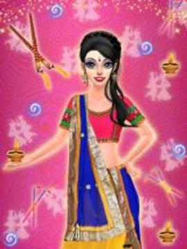 Navratri Fashion Salon - Makeover and Dressup Game游戏截图1