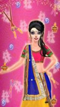 Navratri Fashion Salon - Makeover and Dressup Game游戏截图4