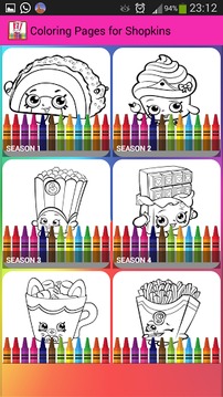 Coloring Book Pages Shopkins游戏截图3