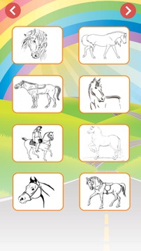 Cute Horse Coloring游戏截图1