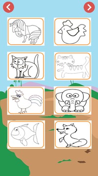funny animals coloring book游戏截图1
