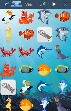 Kids Memory Game - Sea Animals游戏截图3
