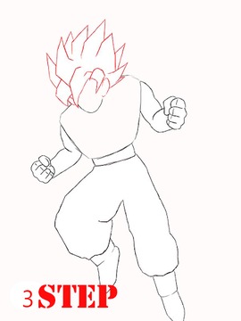 how to draw super saiyan god游戏截图2