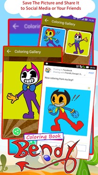 Bendy Coloring Book New游戏截图3