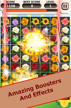 Flowers Crush - Match 3 Mania游戏截图2