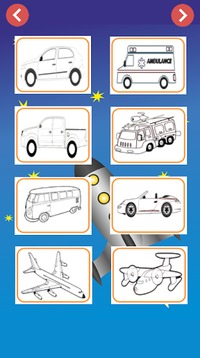 car and vehicle coloring book游戏截图2