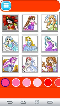 Coloring Princess Girls-Book游戏截图1