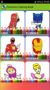 Cartoons Coloring Book游戏截图2