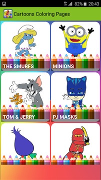 Cartoons Coloring Pages游戏截图2