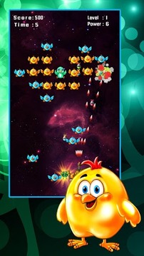 Chicken Shooter: Space Defense游戏截图2